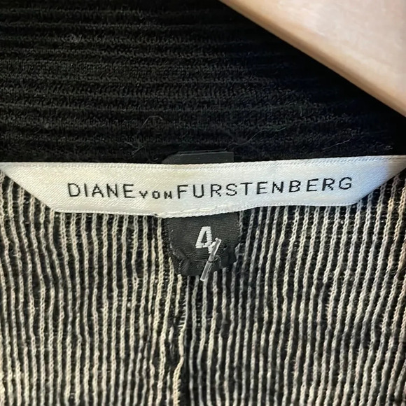 DIANE Von Furstenberg Eleanora black and white wool and cotton jacket - Picture 5 of 13